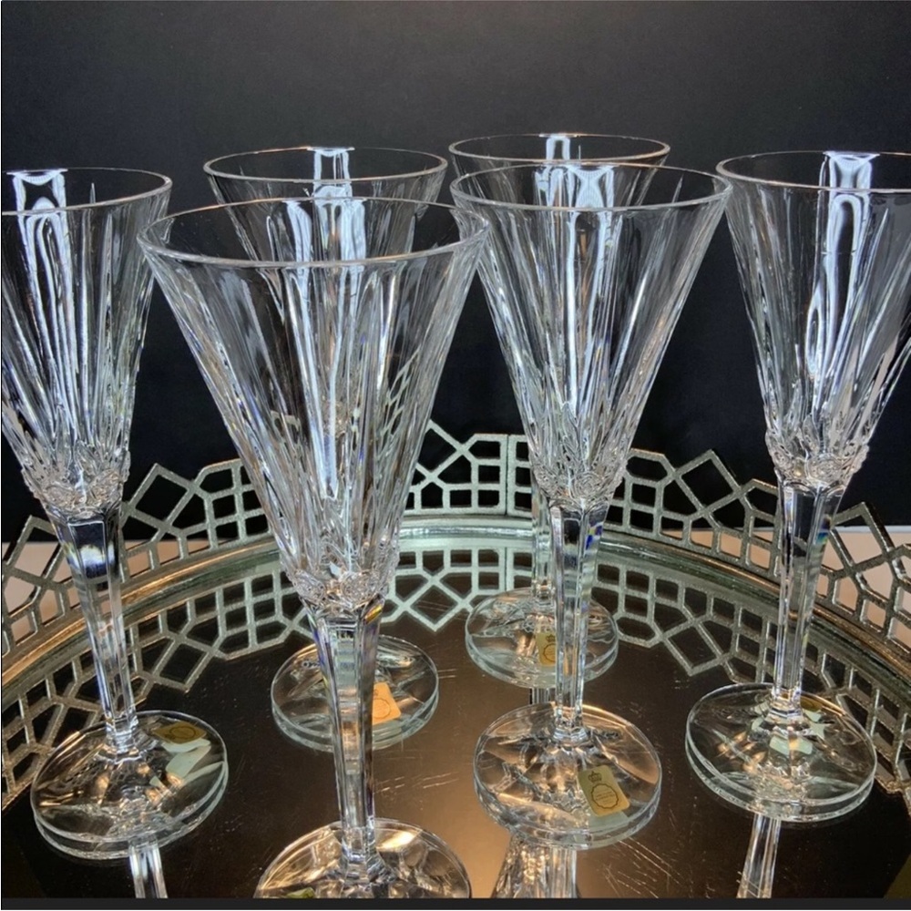 Bleikristall Wine Glasses Crystal Germany Set of 6 Elegant Vintage #H6
